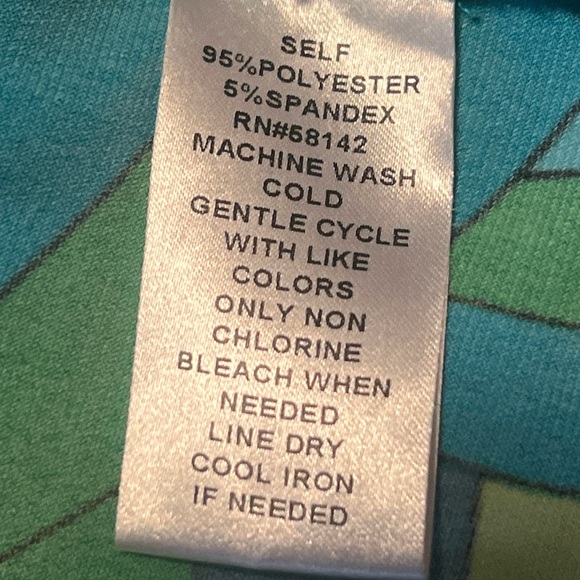 London Times Green and Blue Midi Dress - Picture 4 of 4